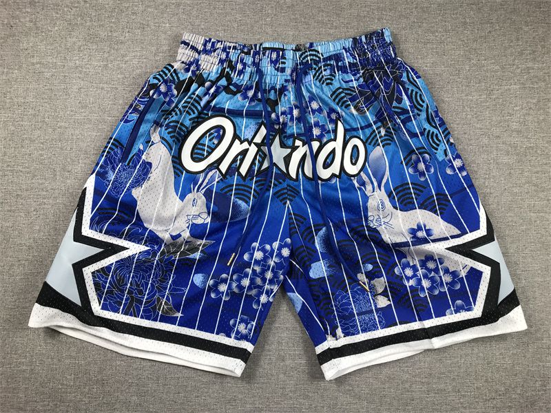 2025 Men NBA Orlando Magic Shorts Blue style 2